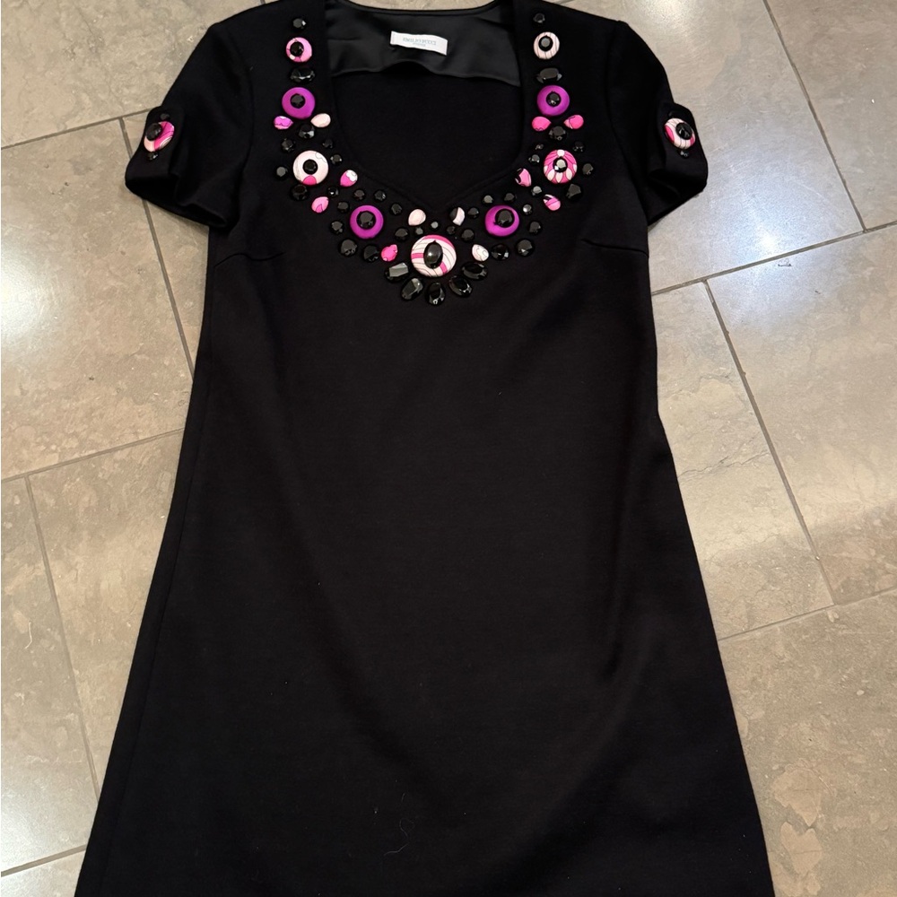 Emilio Pucci Bejeweled Mini Dress